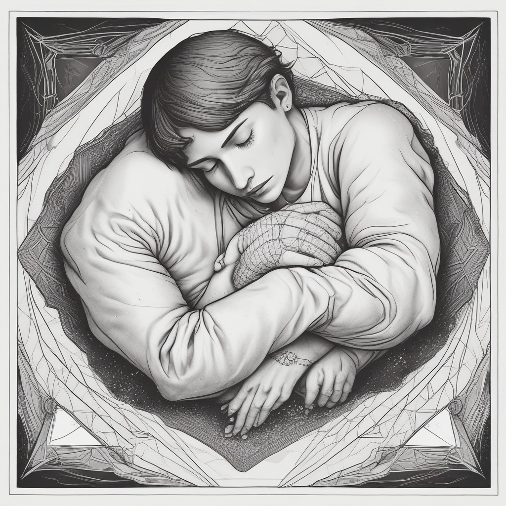 Diamond hands meme with sleeping person