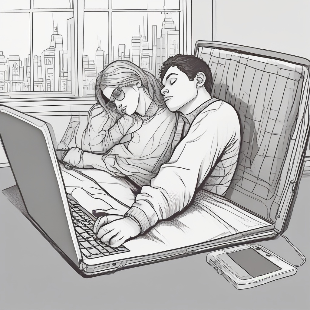 Person sleep-trading on a laptop
