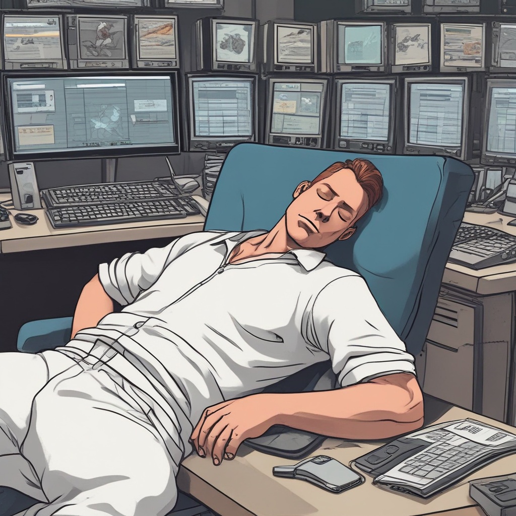 Stonks meme with sleeping trader